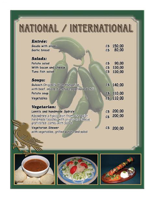 Entres, Soups, Salads